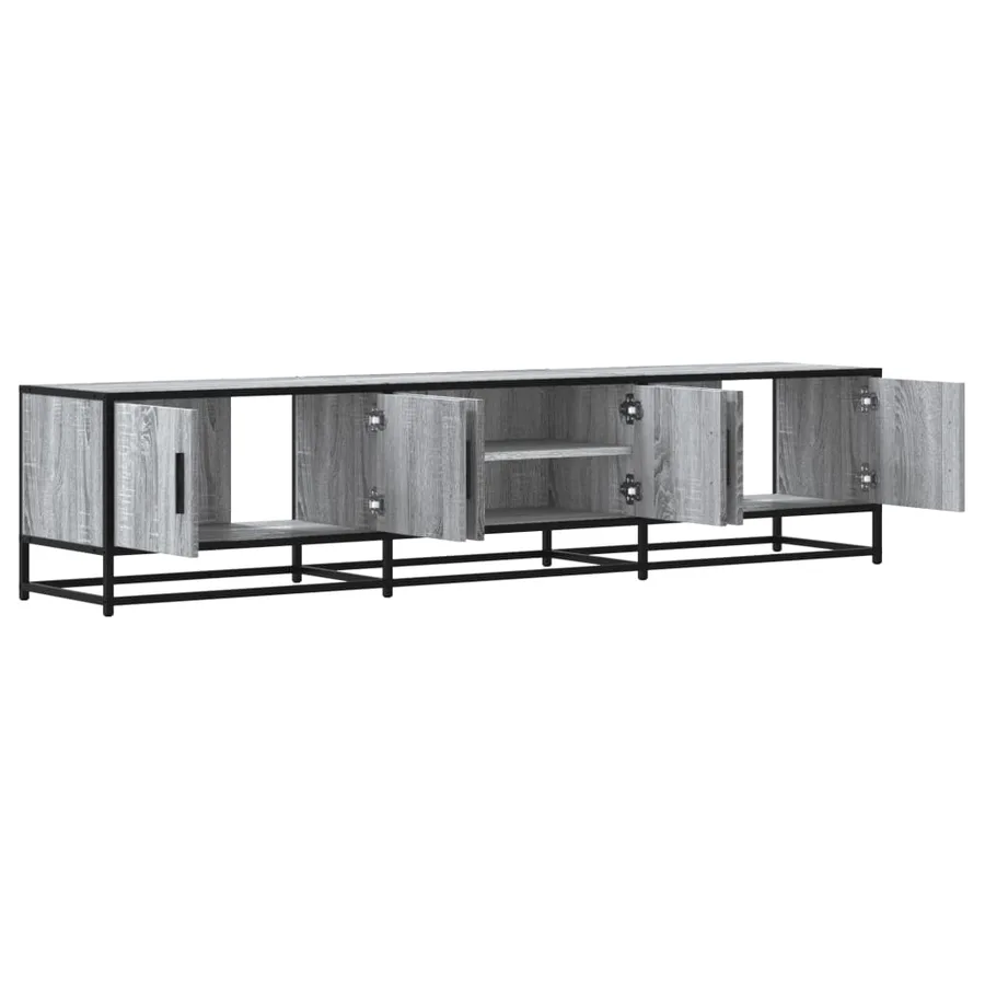 Meuble TV sonoma gris 180x35x41 cm bois d'ingénierie - 7