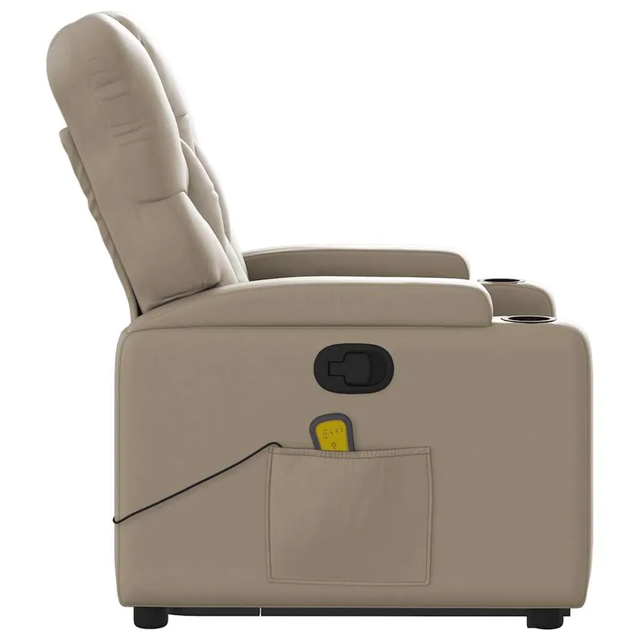 Fauteuil inclinable de massage Cappuccino Similicuir - 10
