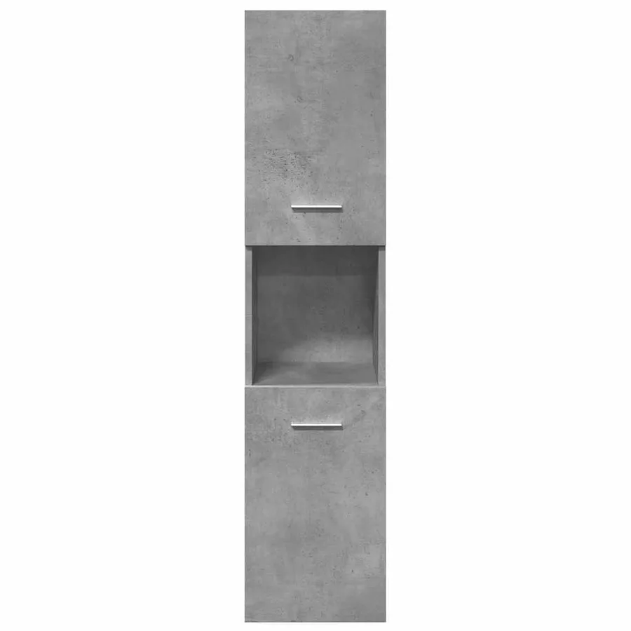 Ensemble de meubles de salle de bain 4 pcs gris béton - 7