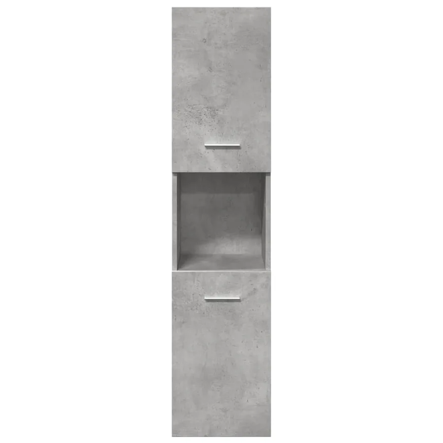 Ensemble de meubles de salle de bain 5 pcs gris béton - 7