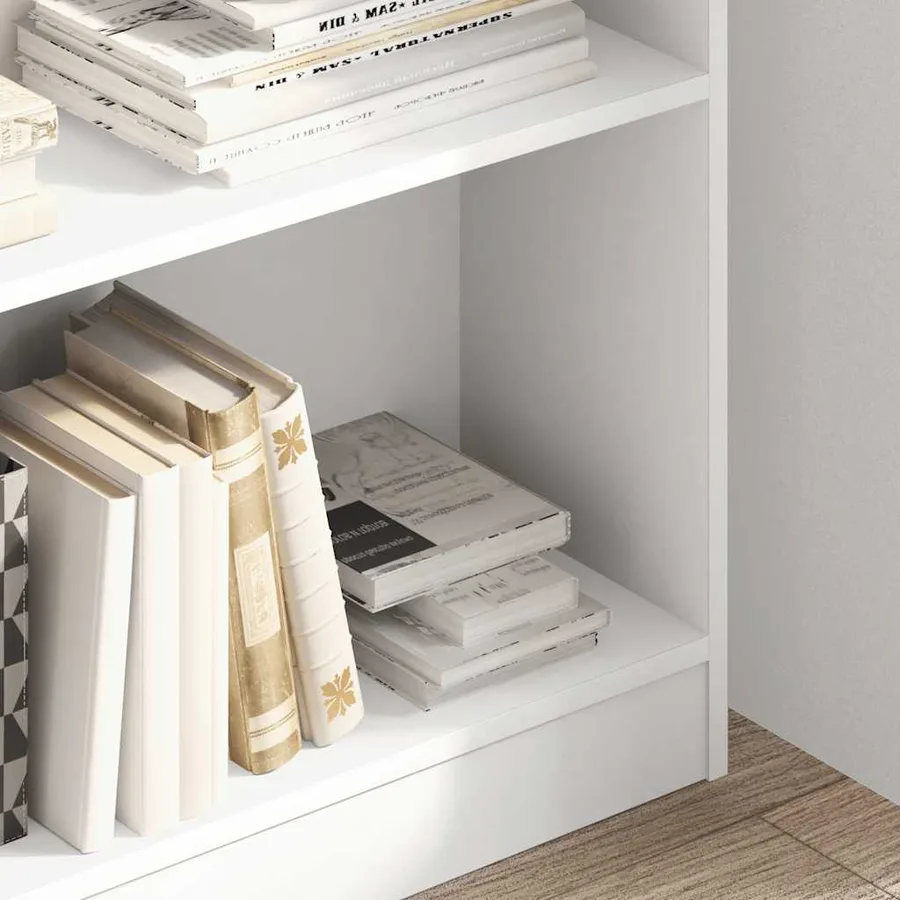 Bibliothèque blanc 80x24x109 cm bois d'ingénierie - 3