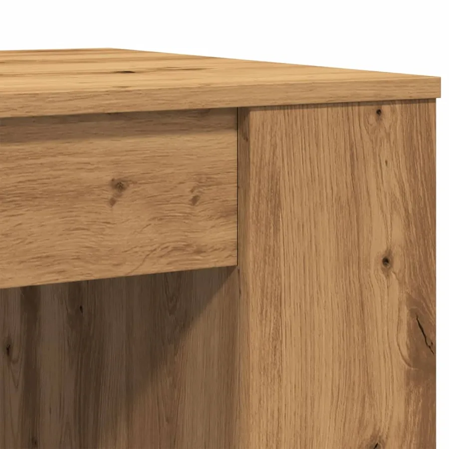 Table basse chêne artisanal 102x55x42 cm bois d'ingénierie - 7