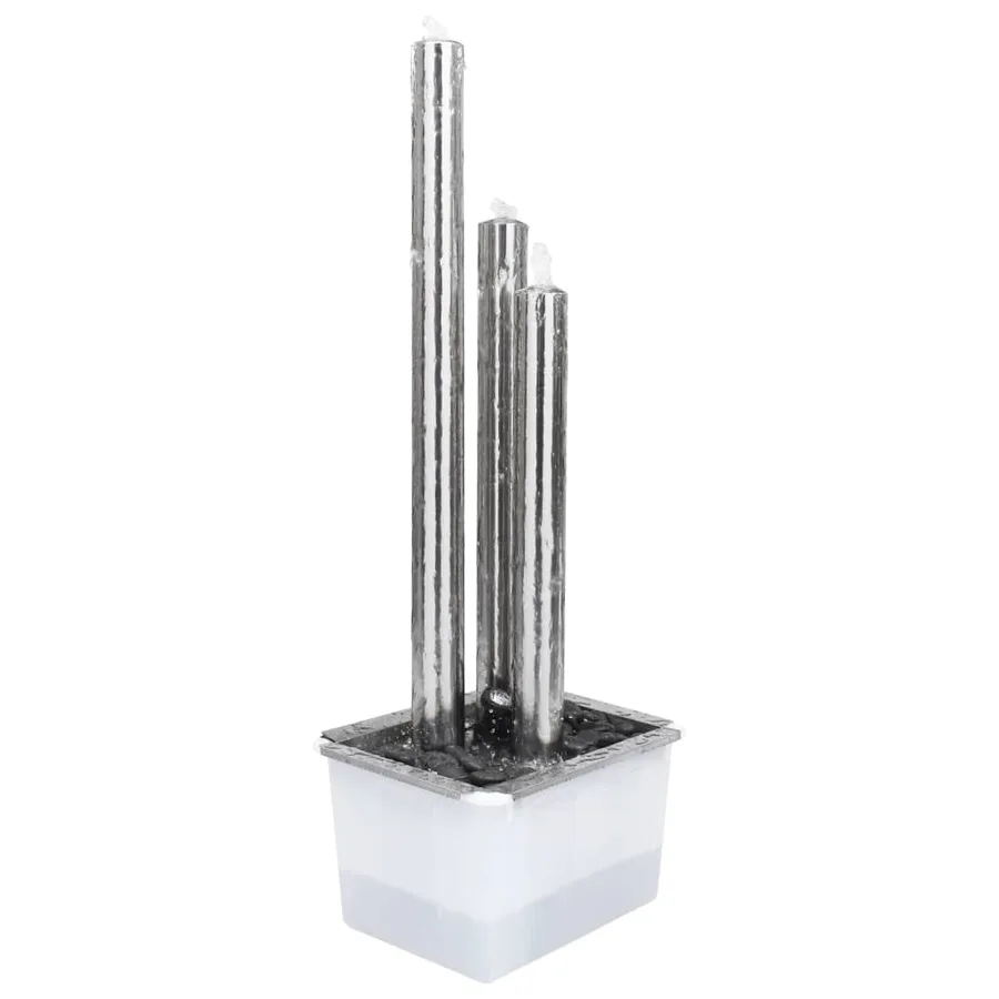 Fontaine de jardin Argenté 48x34x123 cm Acier inoxydable - 4