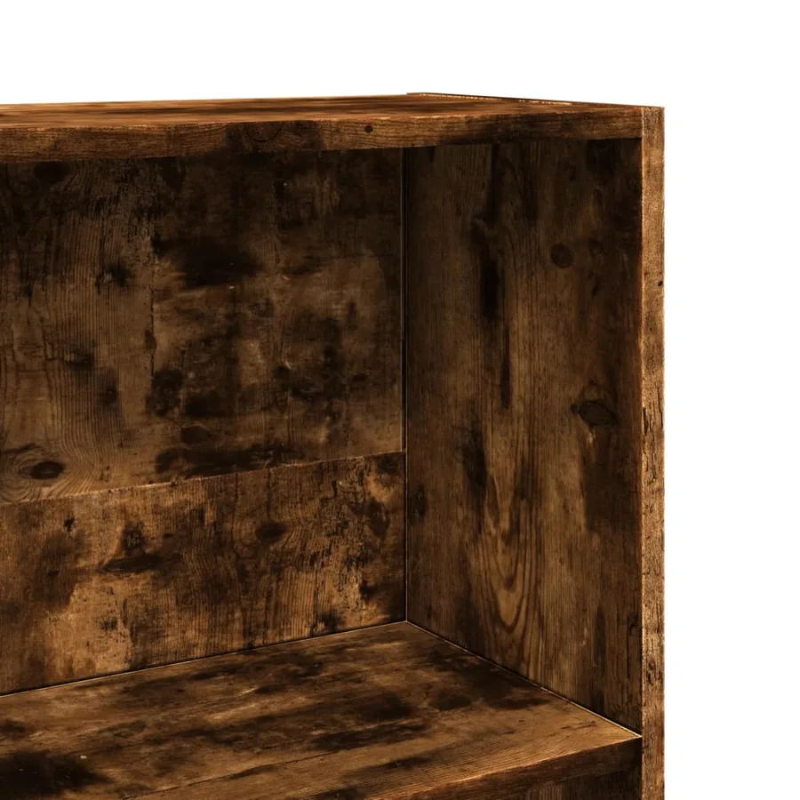 Bibliothèque chêne fumé 60x24x143 cm bois d'ingénierie - 7