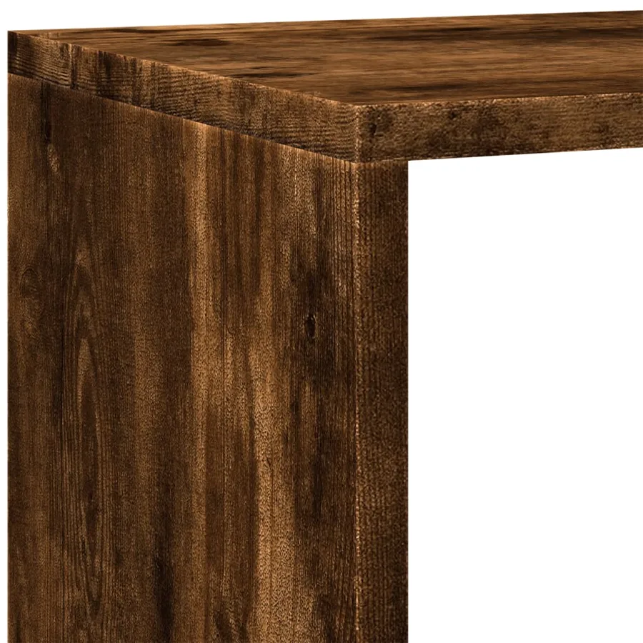 Étagère séparatrice de pièce 4 niveaux chêne fumé - 9