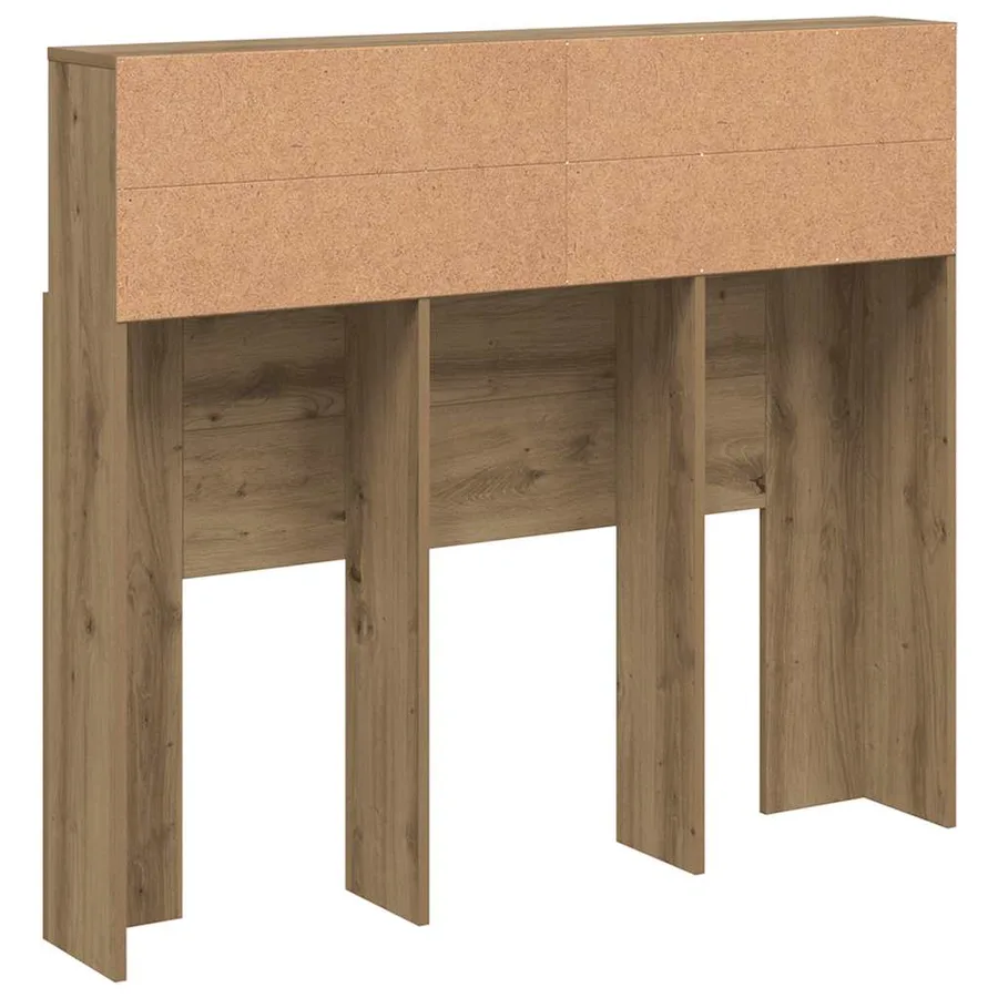 Armoire de tête de lit chêne artisanal 120x19x103,5 cm - 6