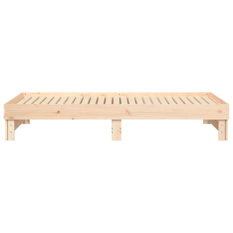 Lit coulissant sans matelas 2x(80x200) cm Bois de pin massif - 10