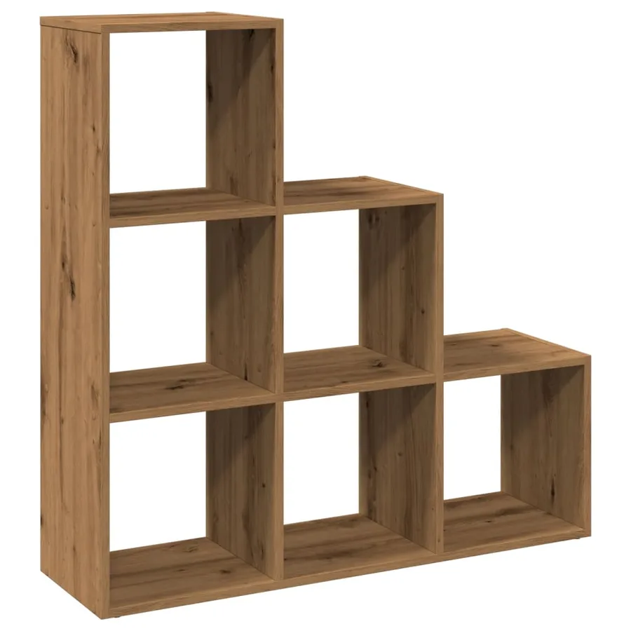 Étagère séparatrice de pièce à 3 niveaux chêne artisanal - 2