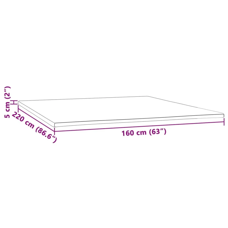 Sur-matelas 160x220x5 cm - 7
