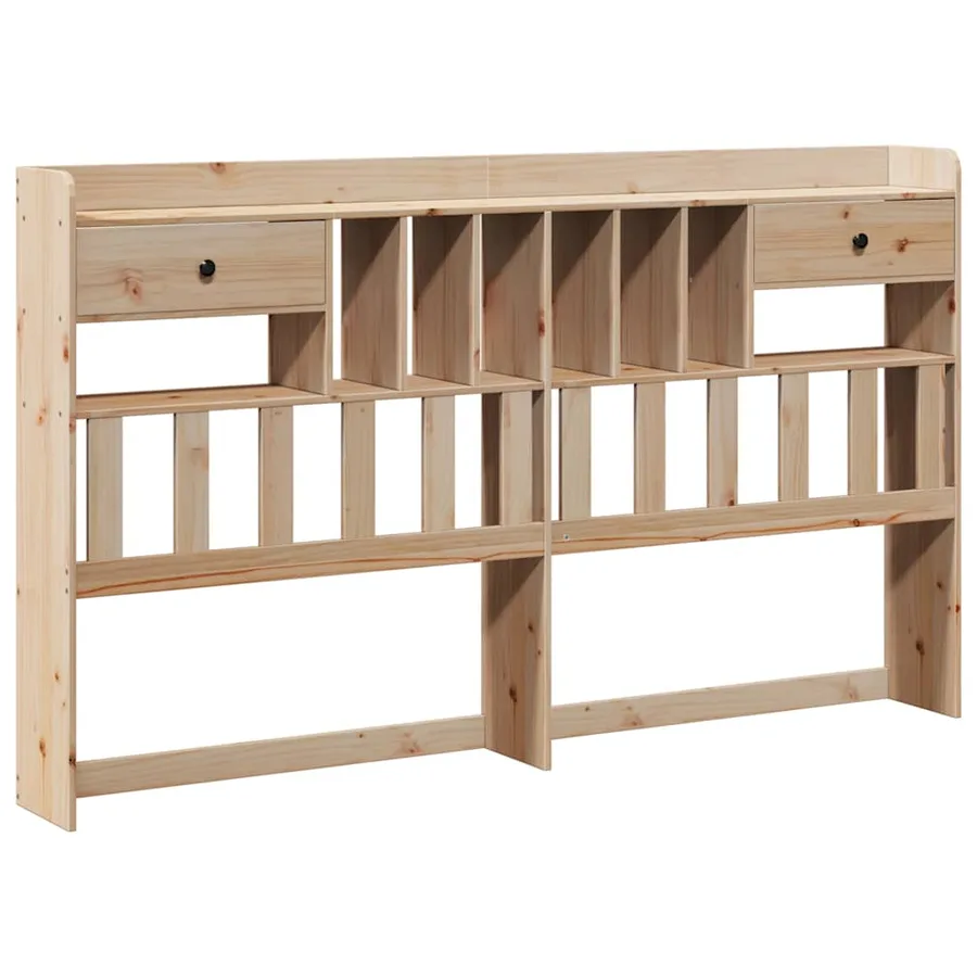 Tête de lit avec rangement 180 cm bois massif de pin - 2