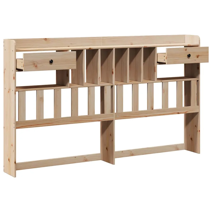 Tête de lit avec rangement 180 cm bois massif de pin - 4