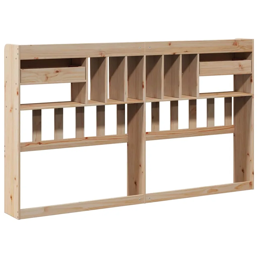 Tête de lit avec rangement 180 cm bois massif de pin - 6