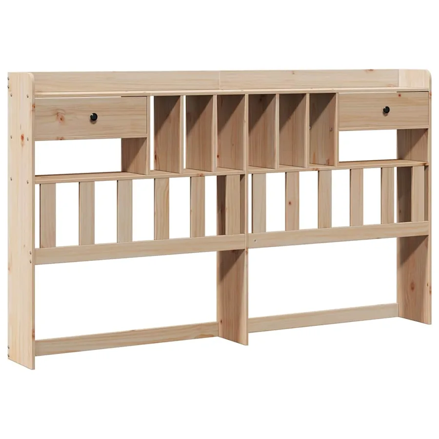 Lit bibliothèque sans matelas 180x200 cm bois massif de pin - 6