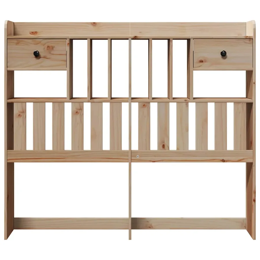 Tête de lit avec rangement 135 cm bois massif de pin - 3