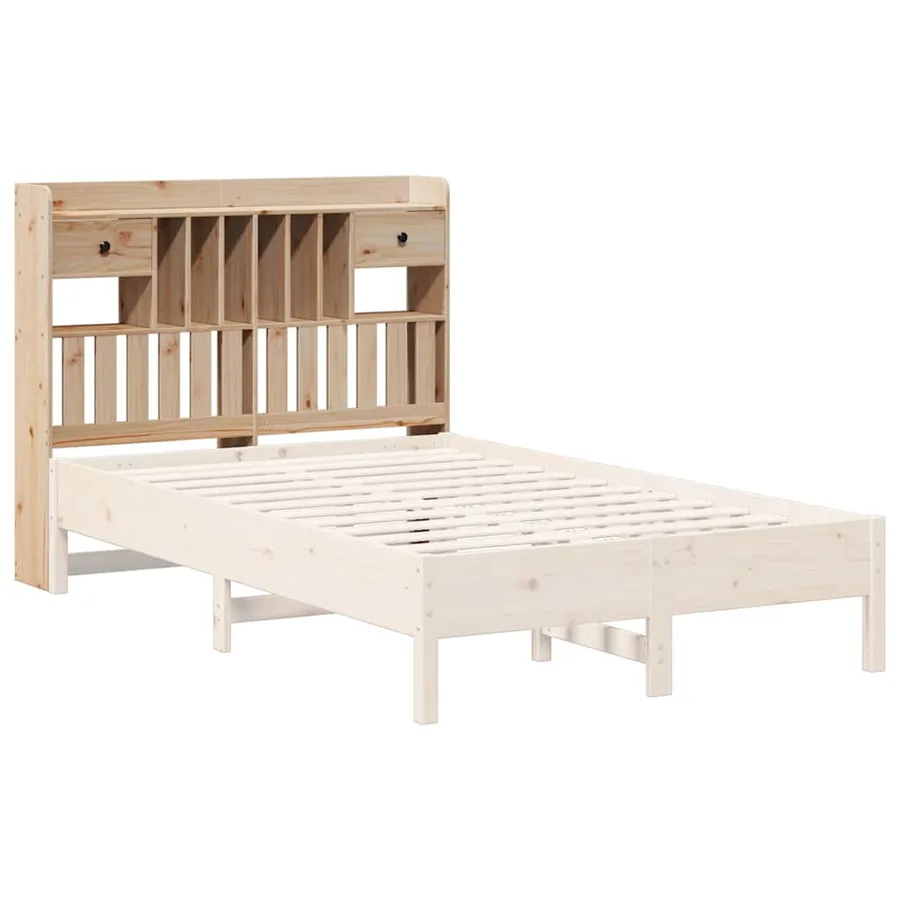 Tête de lit avec rangement 135 cm bois massif de pin - 7