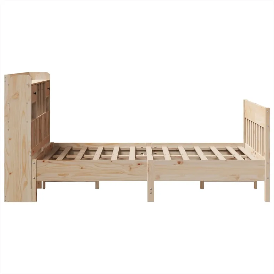 Cadre de lit sans matelas 135x190 cm bois de pin massif - 7