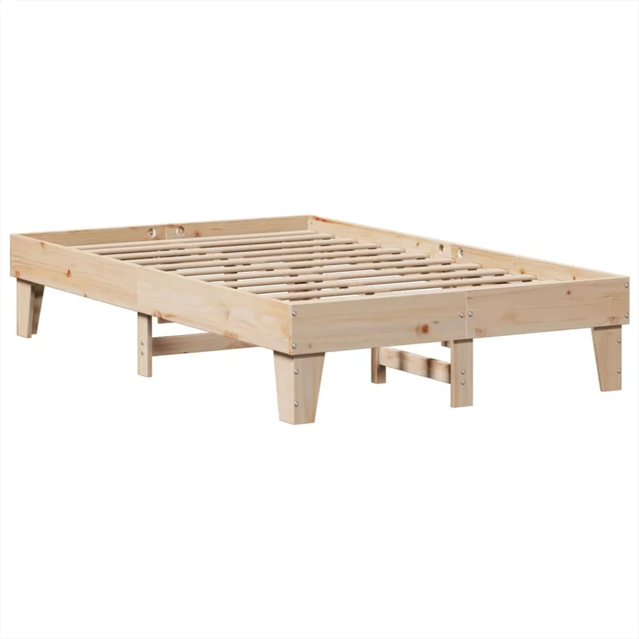 Cadre de lit sans matelas 135x190 cm bois de pin massif - 5