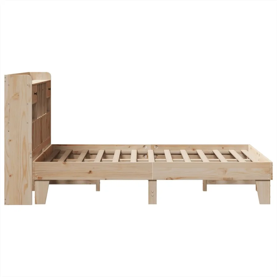 Cadre de lit sans matelas 135x190 cm bois de pin massif - 7