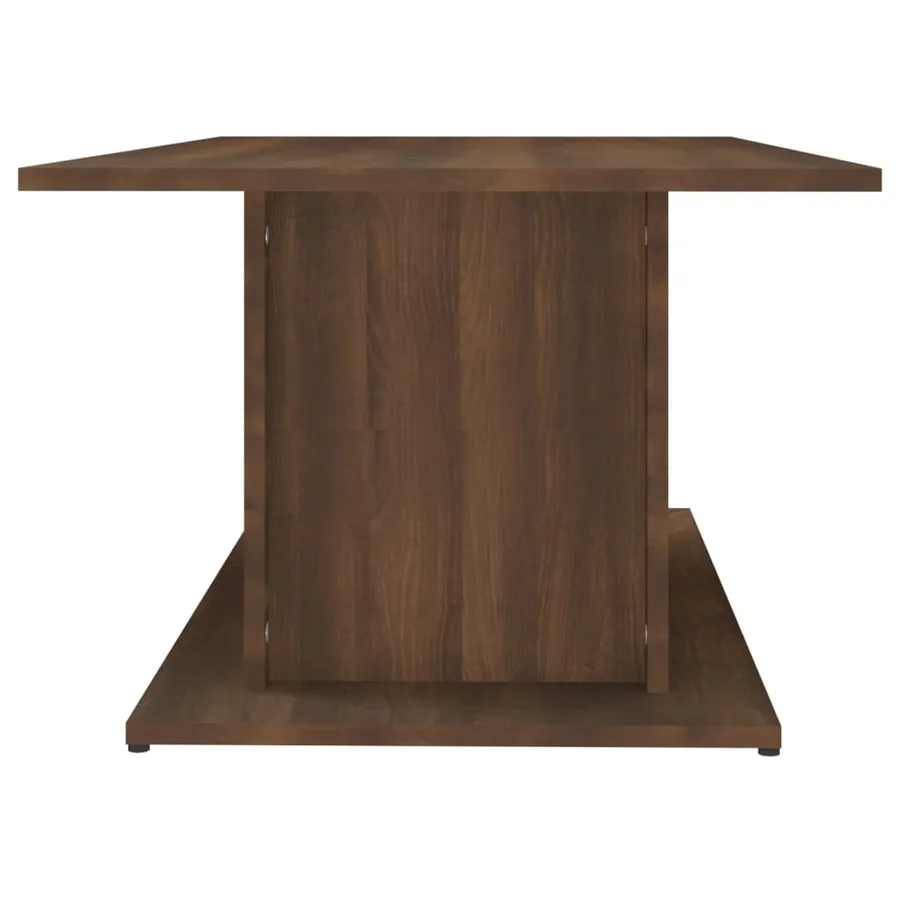Table basse chêne marron 102x55,5x40 cm bois d'ingénierie - 5