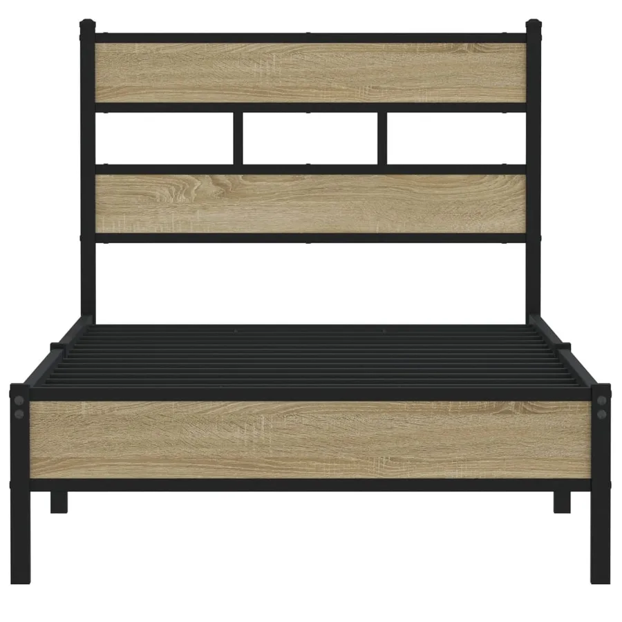 Cadre de lit sans matelas chêne sonoma 80x200 cm - 4