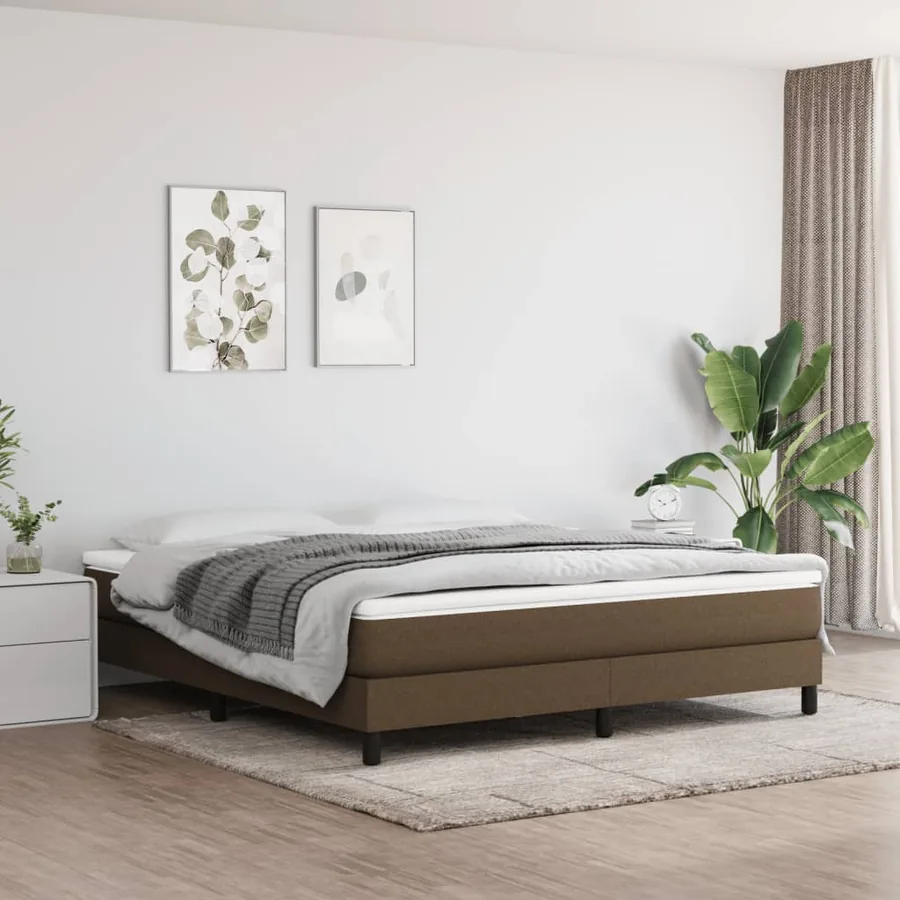 Matelas de lit à ressorts ensachés fermeté moyenne Marron foncé 180x200x20 cm