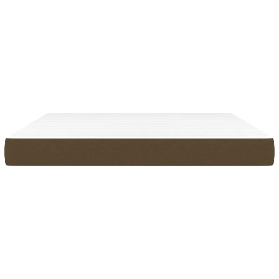 Matelas de lit à ressorts ensachés fermeté moyenne Marron foncé 180x200x20 cm - 3
