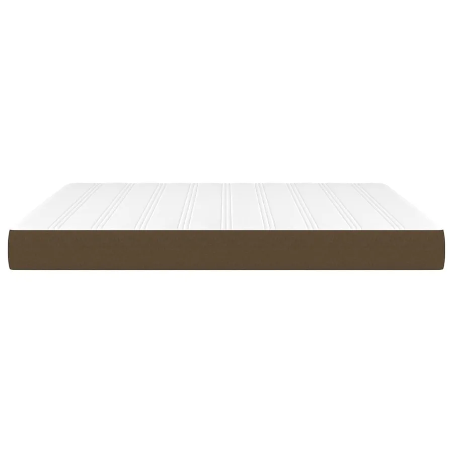 Matelas de lit à ressorts ensachés fermeté moyenne Marron foncé 180x200x20 cm - 4