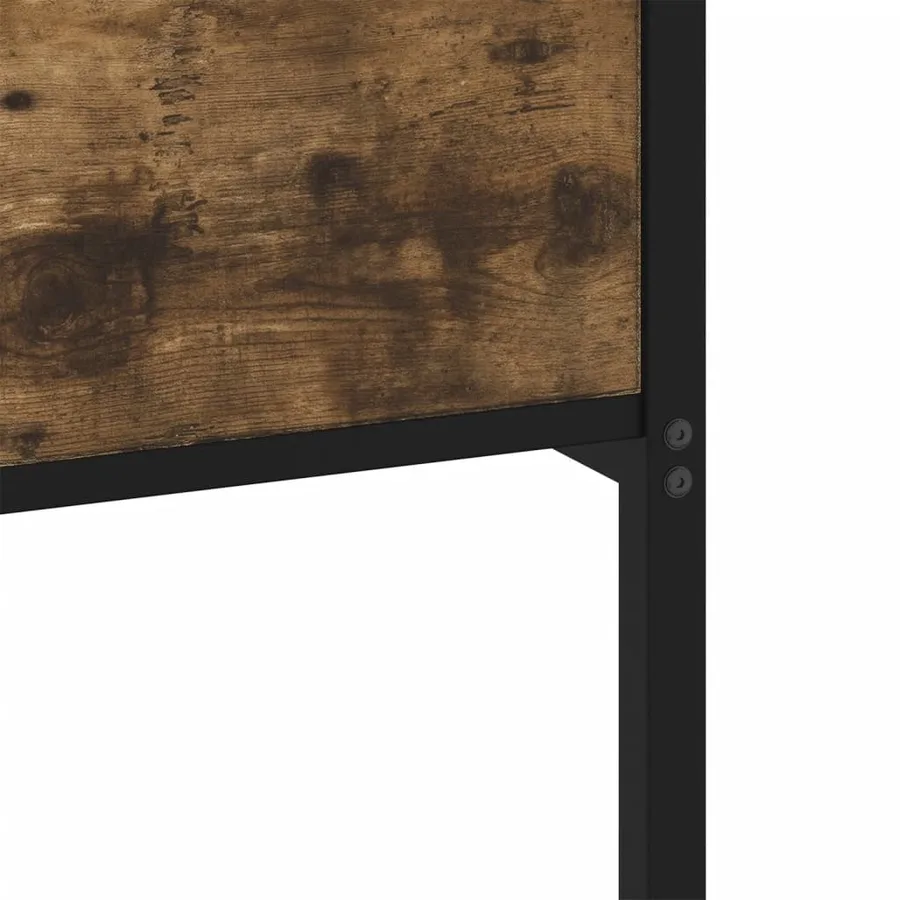 Cadre de lit sans matelas chêne fumé 100x190 cm bois ingénierie - 7