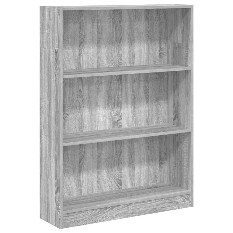 Bibliothèque sonoma gris 80x24x109 cm bois d'ingénierie - 2
