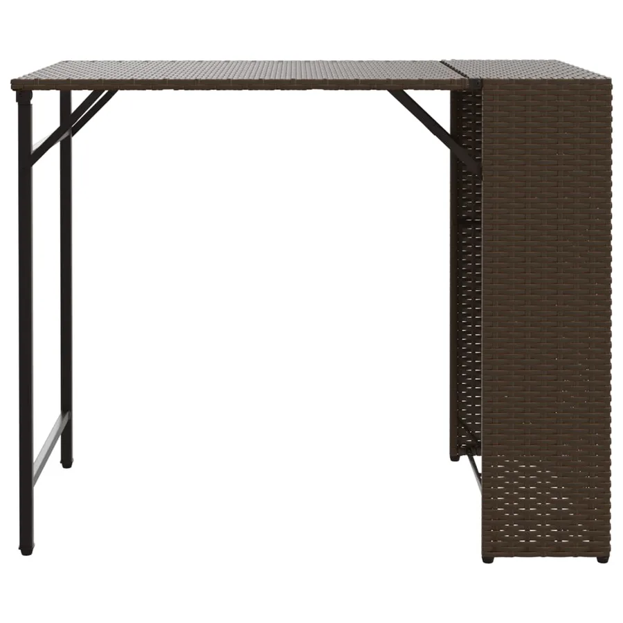 Ensemble à manger de jardin 5 pcs pliable marron résine tressée - 5