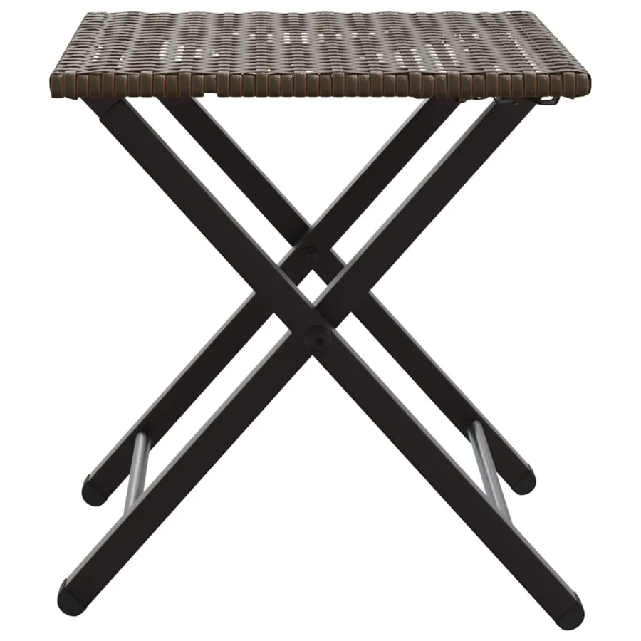 Ensemble à manger de jardin 5 pcs pliable marron résine tressée - 7