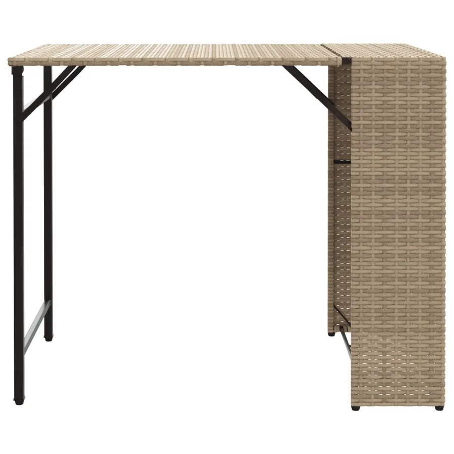 Ensemble à manger de jardin 5 pcs pliable beige résine tressée - 5