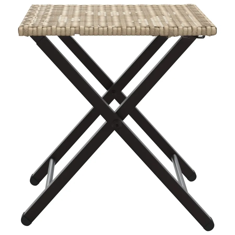 Ensemble à manger de jardin 5 pcs pliable beige résine tressée - 7