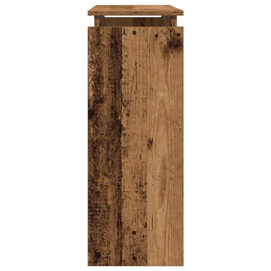 Table console vieux bois 80 x 30 x 80 cm bois d'ingénierie - 6