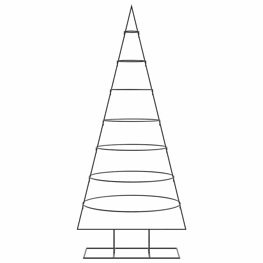 Arbre de Noël en métal pour décoration noir 180 cm - 3