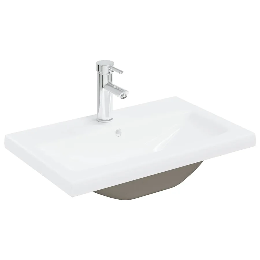 Ensemble de meubles de salle de bain 3 pcs gris béton - 5