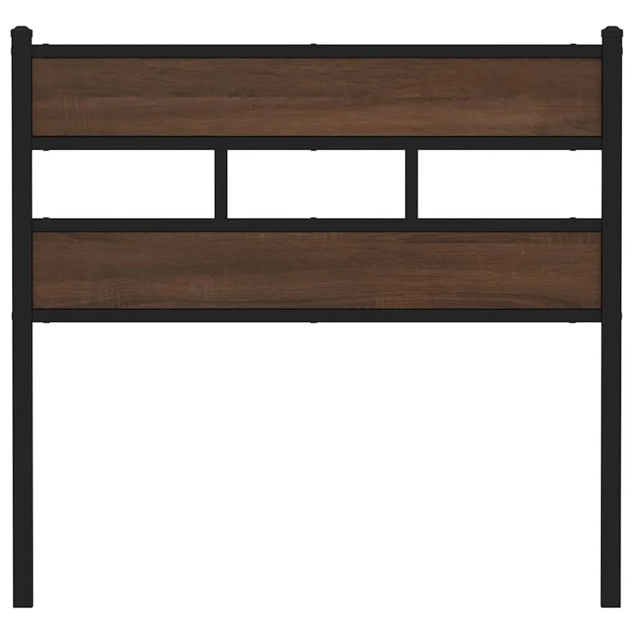 Tête de lit de remplacement chêne marron 107 cm acier et bois d'ingénierie - 3