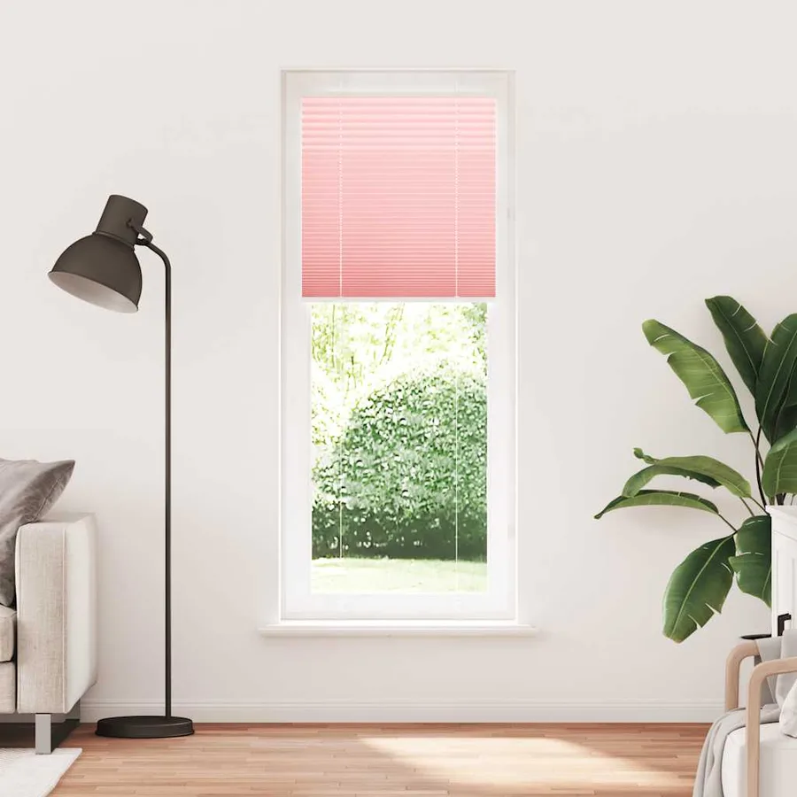 Store plissé rose 80x200 cm largeur du tissu 79,4 cm polyester - 2
