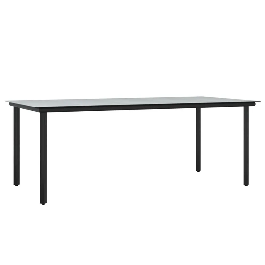 Ensemble à manger de jardin coussins 7pcs Noir Résine tressée - 6