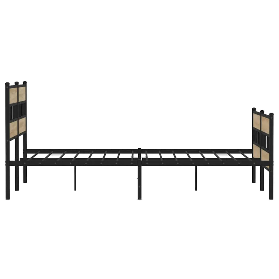 Cadre de lit en métal sans matelas chêne sonoma 180x200 cm - 5