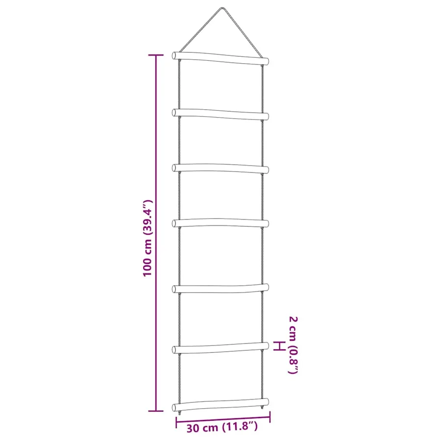 Décorations murales en forme d'échelle 2 pcs 30x100 cm - 7