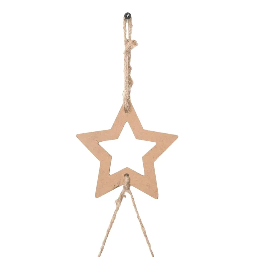 Sapins de Noël suspendus avec étoiles supérieures 2 pièces 42x90 cm Branche naturelle - 6