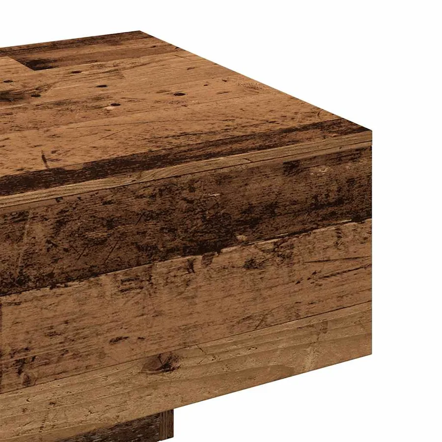 Table basse vieux bois 100x49,5x31 cm bois d'ingénierie - 8