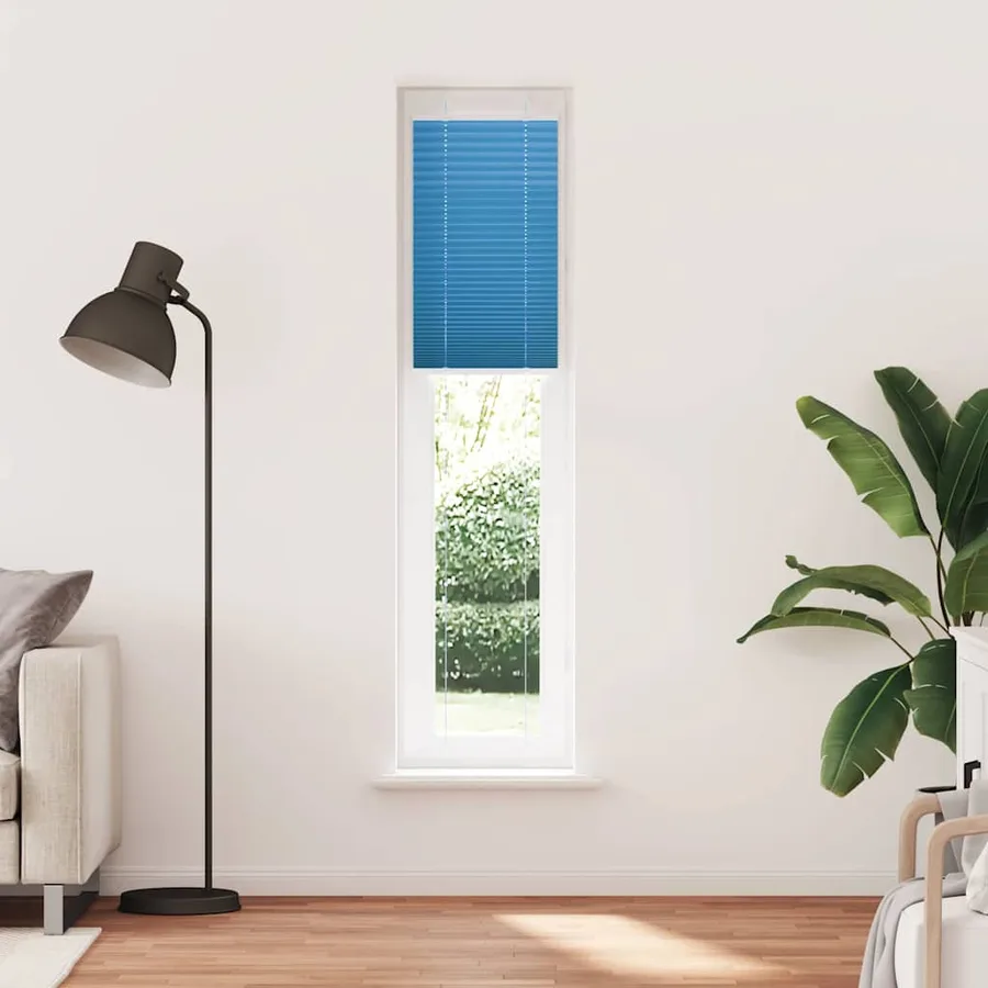 Store plissé bleu 40x200 cm largeur du tissu 39,4 cm polyester - 2
