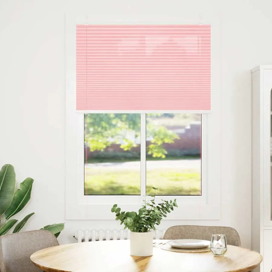 Store plissé rose 95x150 cm largeur du tissu 94,4 cm polyester - 2