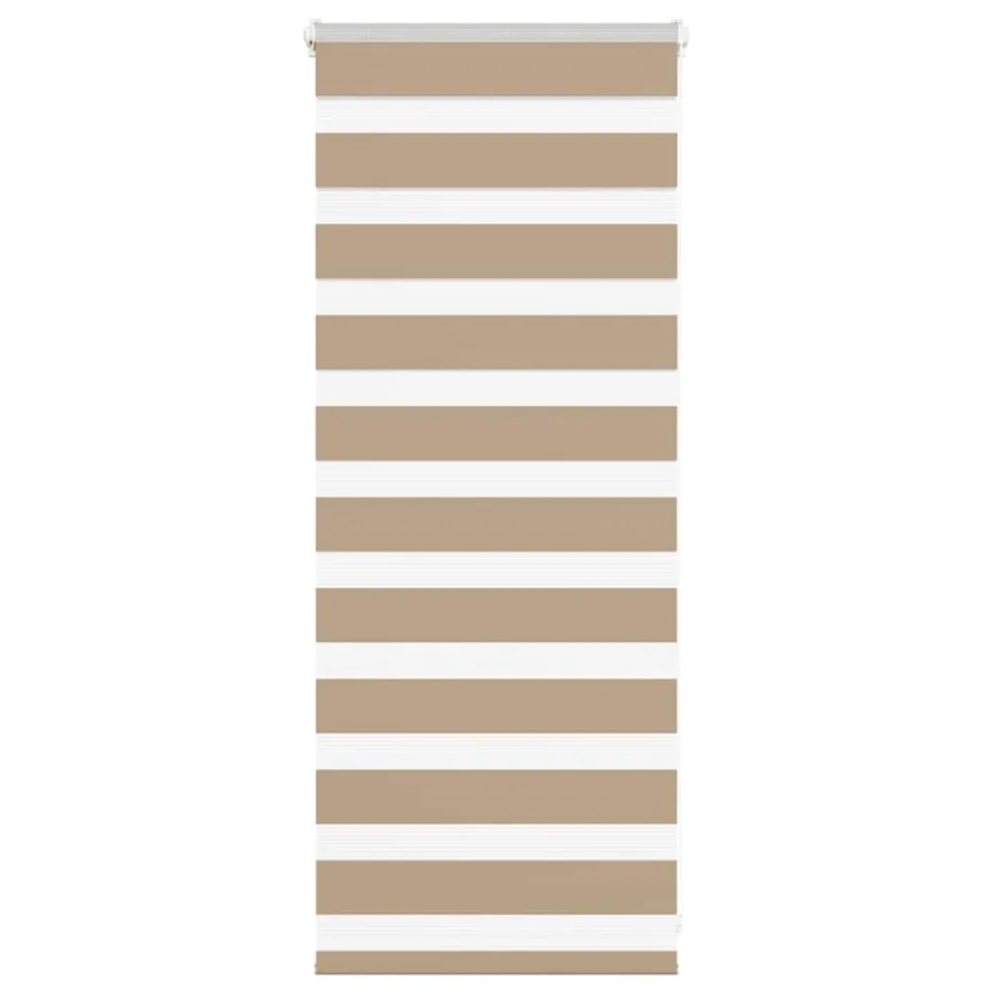 Store zèbre marron sable largeur du tissu 60,9 cm polyester