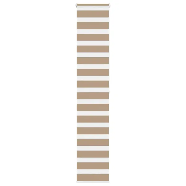 Store zèbre marron sable largeur du tissu 35,9 cm polyester