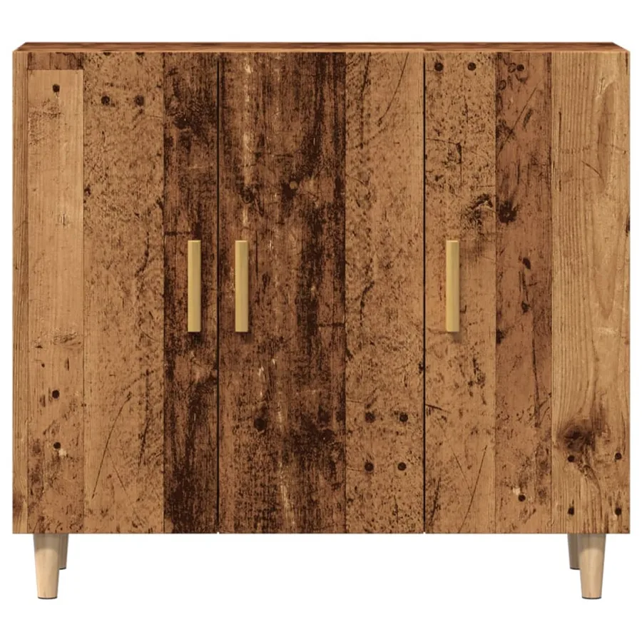 Buffet vieux bois 90x34x80 cm bois d'ingénierie - 5