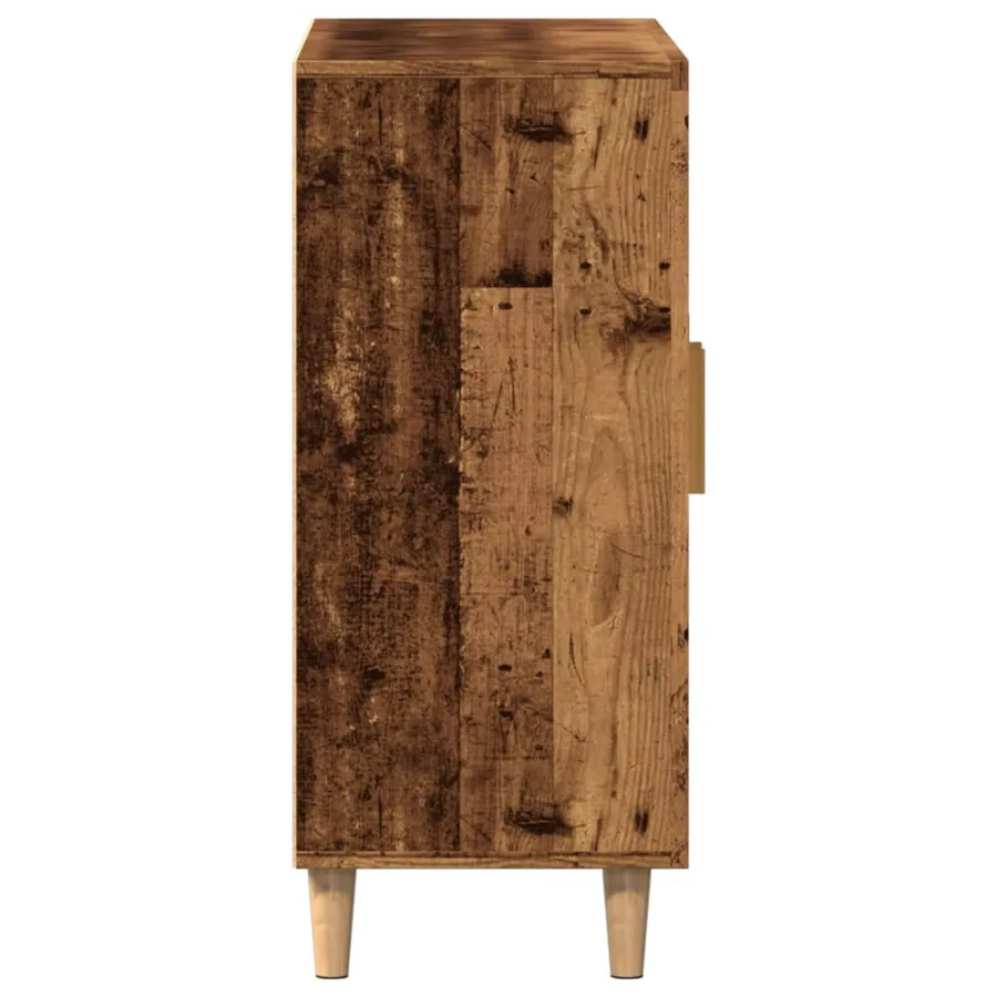 Buffet vieux bois 90x34x80 cm bois d'ingénierie - 7