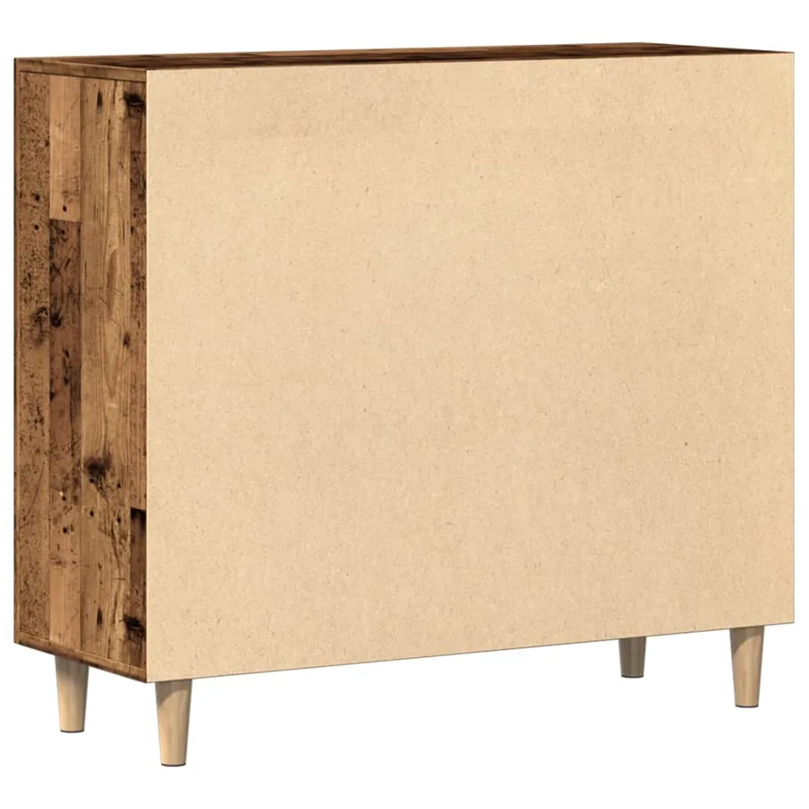 Buffet vieux bois 90x34x80 cm bois d'ingénierie - 8